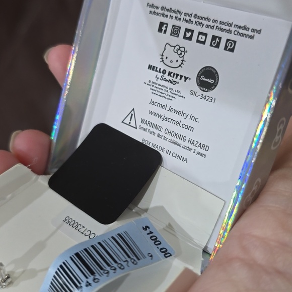 Hello Kitty Crystal Stud Earrings | Sterling Silver Girls' Inner Child Healing - Picture 7 of 8